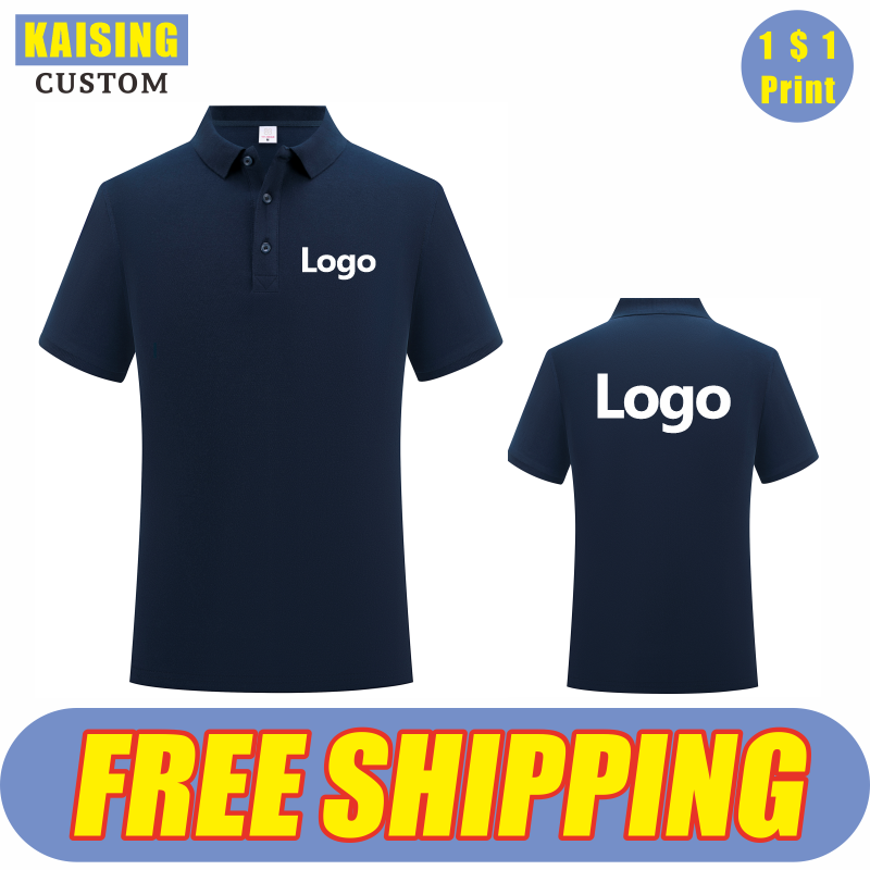 Embroidery Design Logo - KAISING Polo de algodón puro de