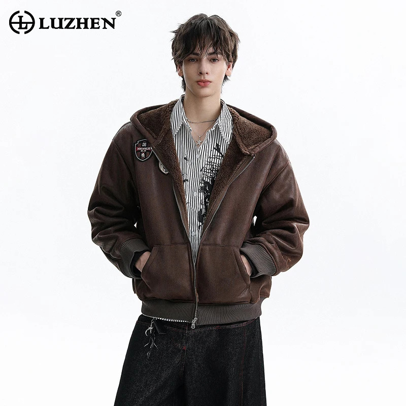 Embroidery Design Logo - LUZHEN 2026 Chaqueta Parka Cálida con