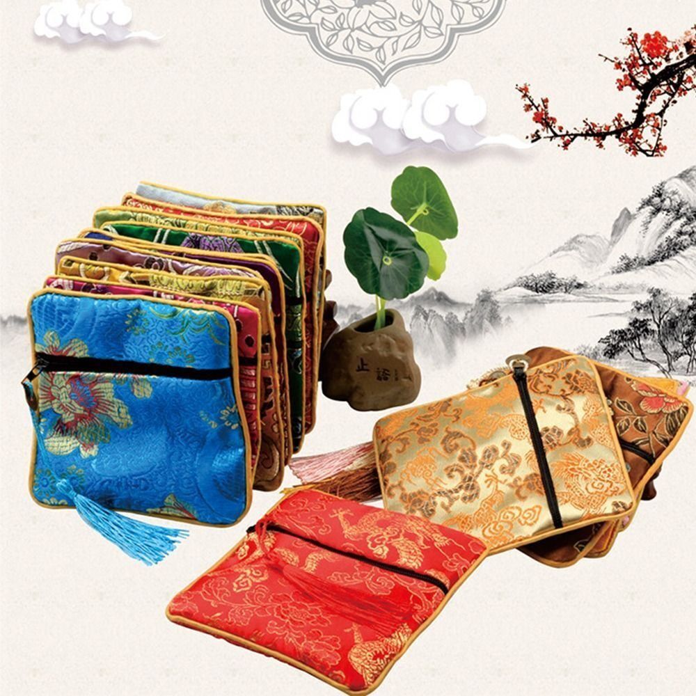 Embroidery Bag - Organizador de joyas de tela de