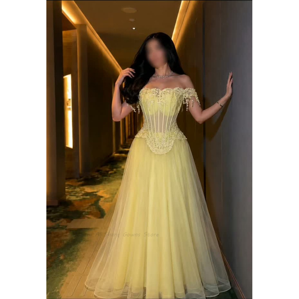 Vestidos de noche de color ama - Embroidery Yellow Dress reseña y precio