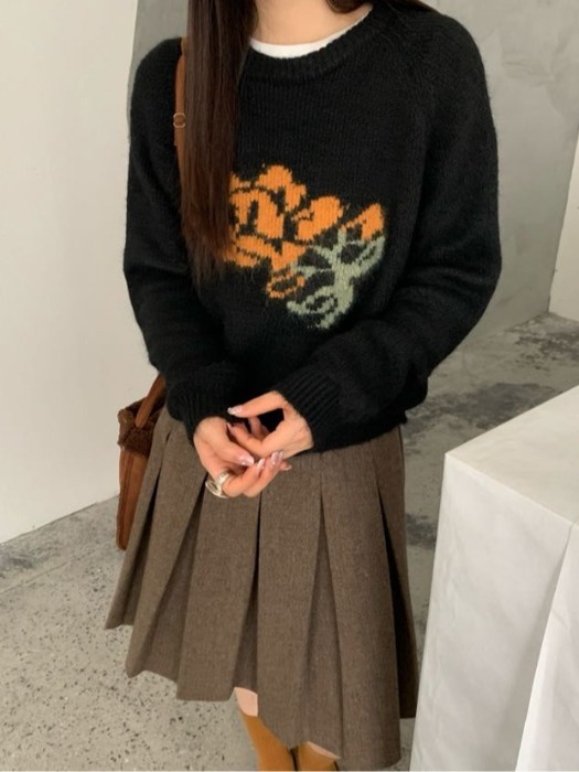 Suéter de Punto Retro Coreano  - Embroidery Rose reseña y precio