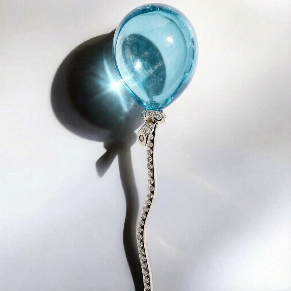 Exquisito Broche de Globo Azul - Embroidery Bali reseña y precio