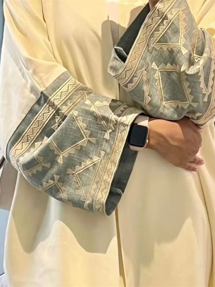 Kimono bordado Eid Abaya Dubai - Embroidery Kebaya reseña y precio