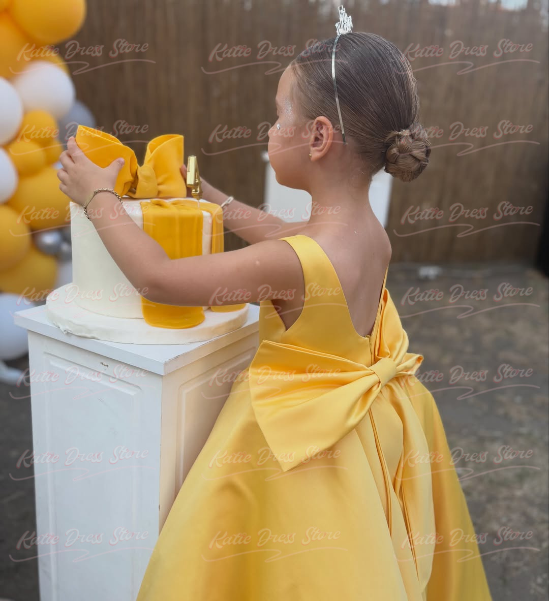 Vestido de satén amarillo pers - Embroidery Yellow Dress reseña y precio