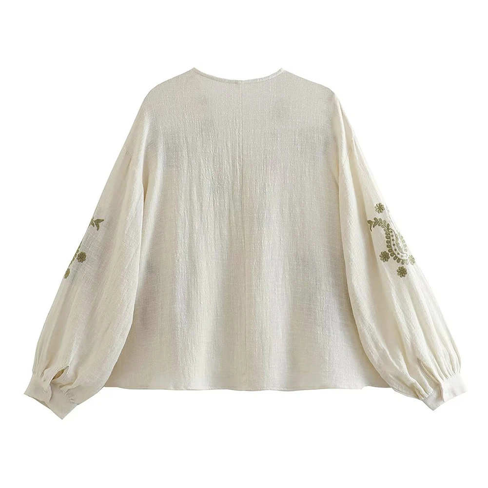 Nueva camisa holgada de algodó - Embroidery Cotton Shirt reseña y precio