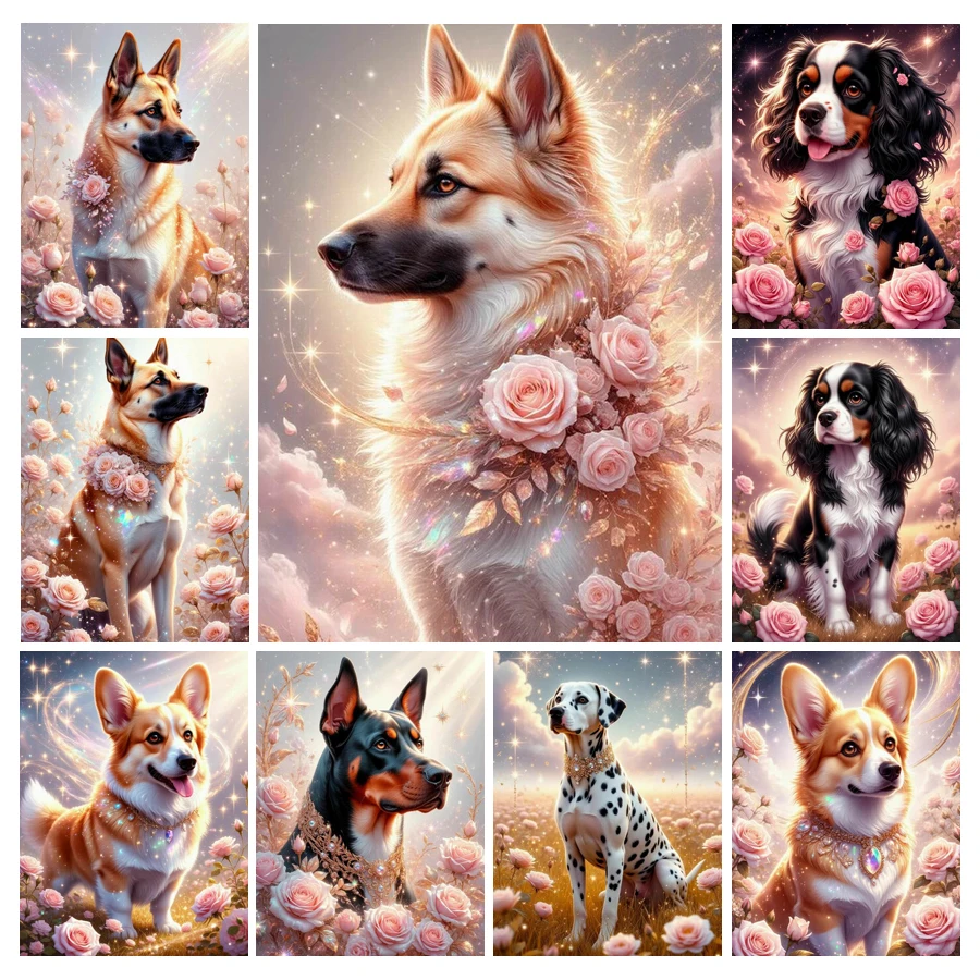 Cuadro de Diamantes con Perro  - Embroidery Rose reseña y precio